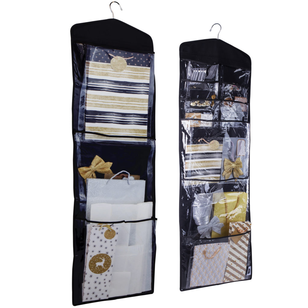 DualSided Gift Bag Organizer & Tissue Paper Holder (Black) Regal Bazaar